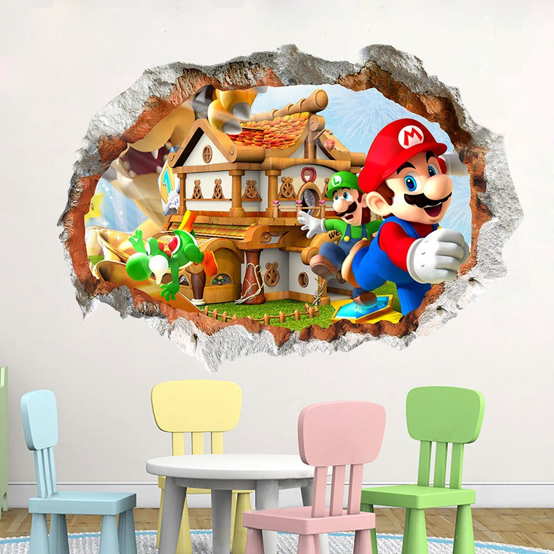 3D Wall Sticker: Mario-Themed Bedroom Makeover Decor