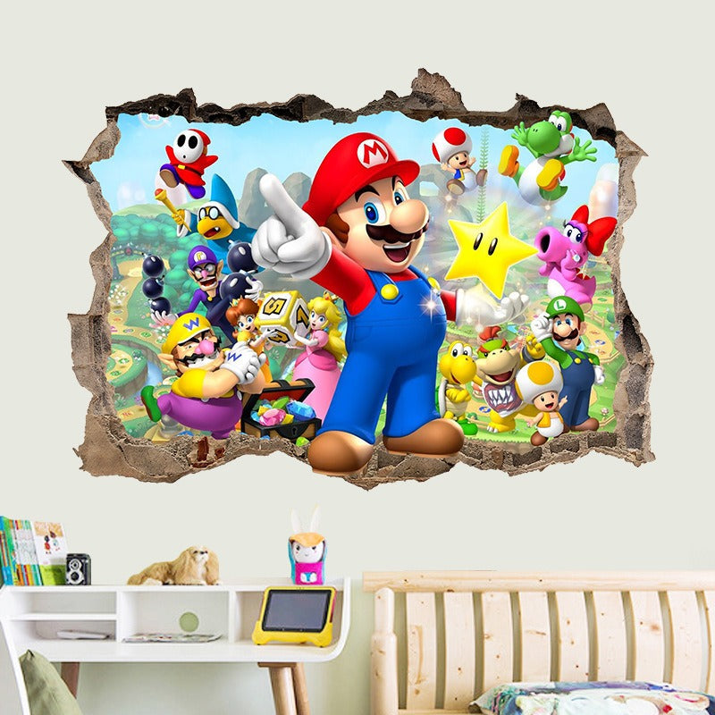 3D Wall Sticker: Mario-Themed Bedroom Makeover Decor