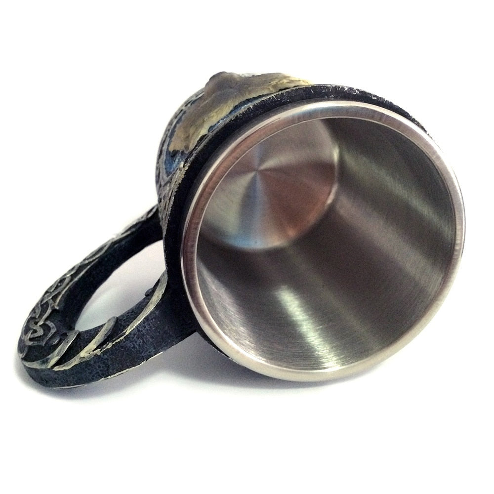 3D Wolf Mug with Stainless Steel Liner for Coffee & Beer
