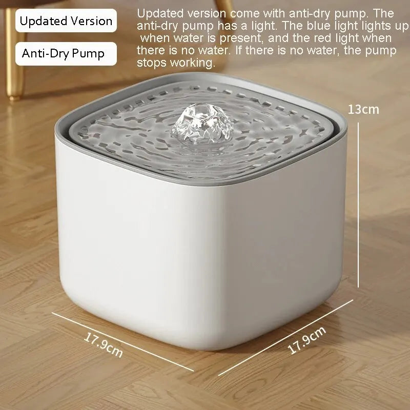 3L Pet Water Fountain for Quiet, Easy Daily Hydration