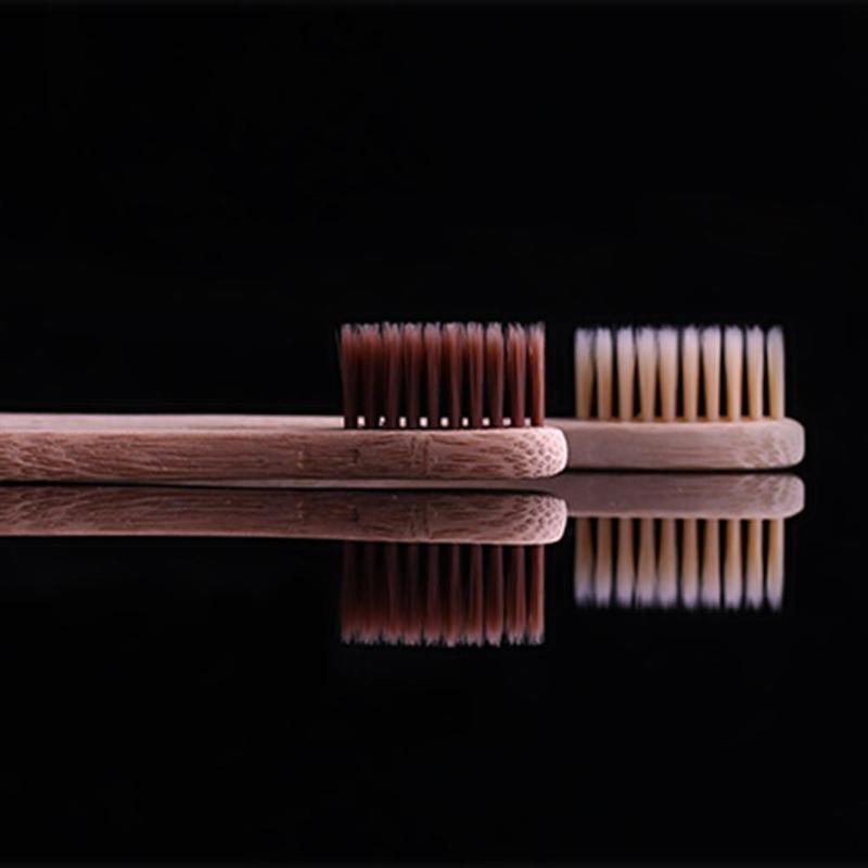 Bamboo Toothbrushes 3 Pack, Plastic-Free Handles