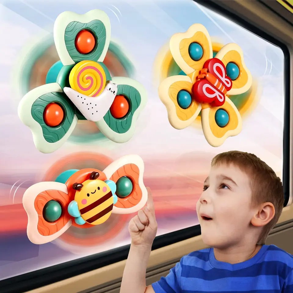 Baby Bath Toys Set: Colorful Sound-Spinning Sensory Play