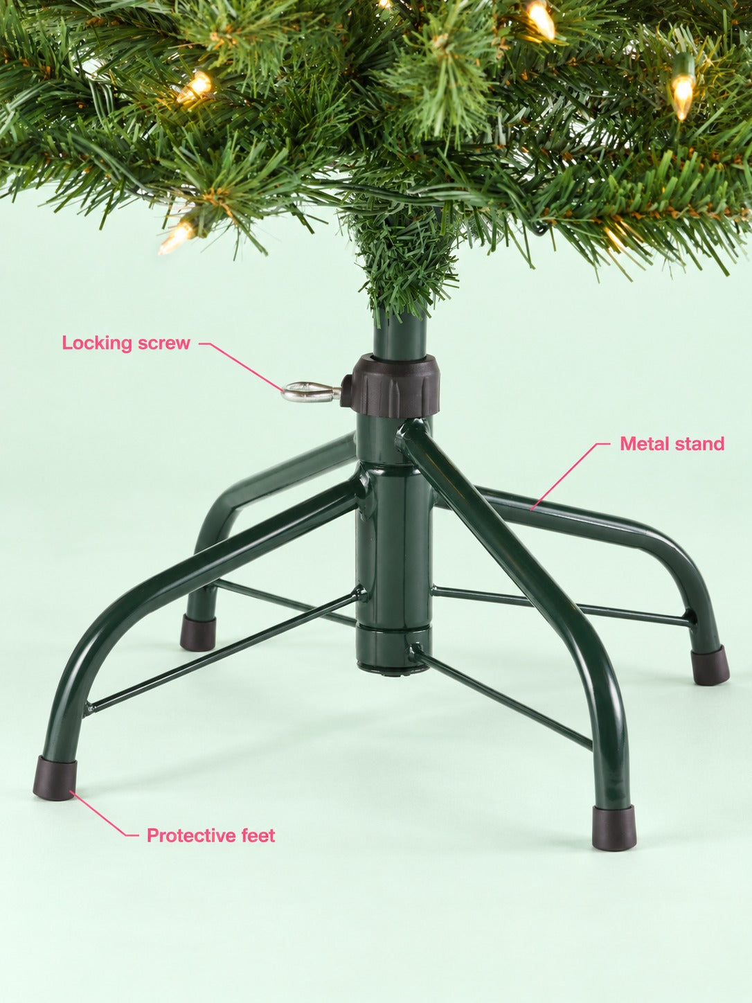 4.5 ft Pre-Lit Hinged Christmas Tree with Clear Lights