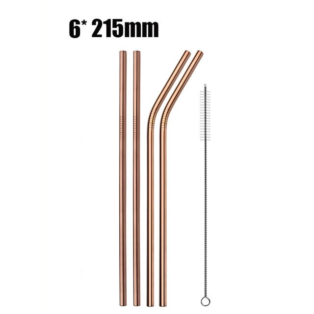 Reusable Metal Straws with Cleaner Brush for 20oz Tumblers