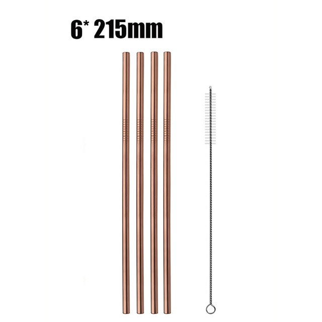 Reusable Metal Straws with Cleaner Brush for 20oz Tumblers