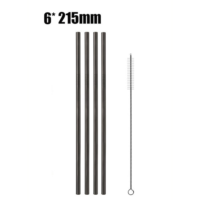 Reusable Metal Straws with Cleaner Brush for 20oz Tumblers