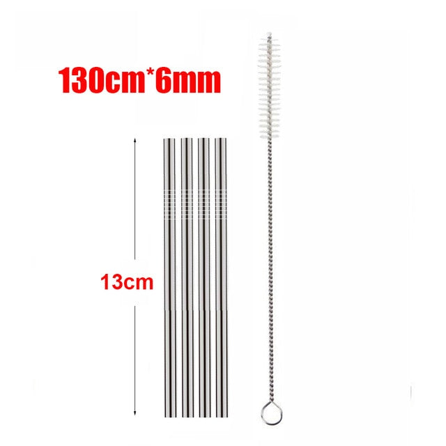 Reusable Metal Straws with Cleaner Brush for 20oz Tumblers