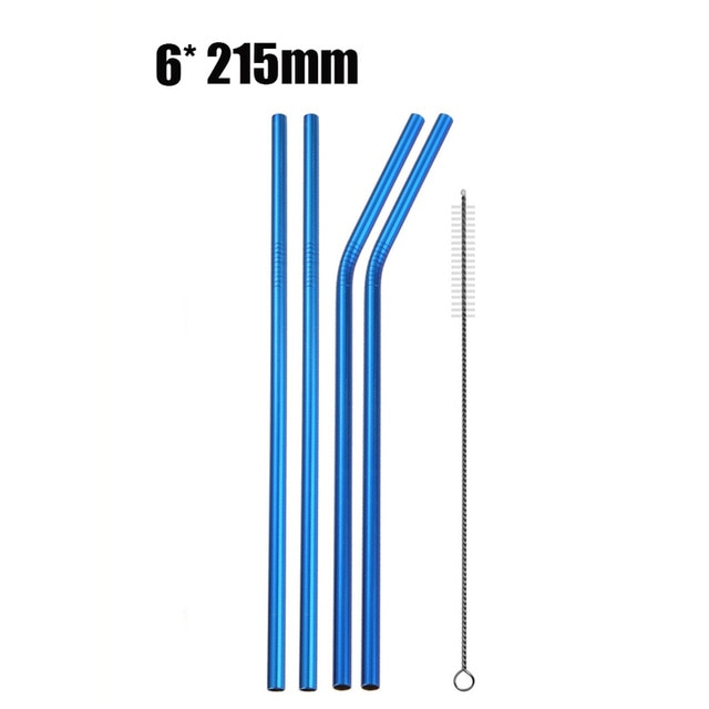 Reusable Metal Straws with Cleaner Brush for 20oz Tumblers