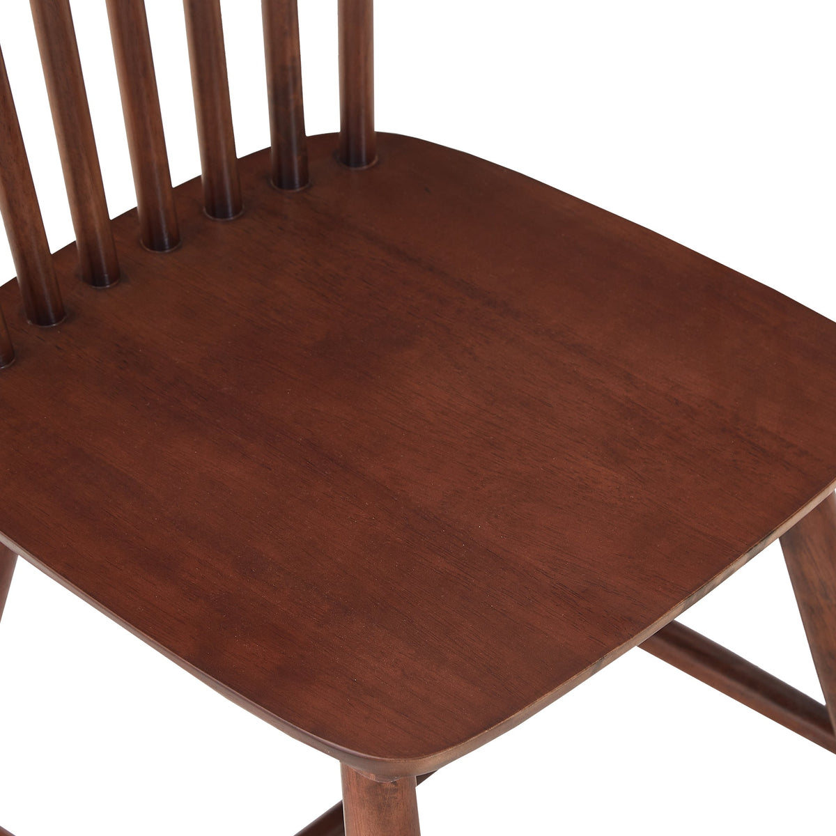 Walnut Spindle-Back Dining Chairs, Solid Wood Set of 4