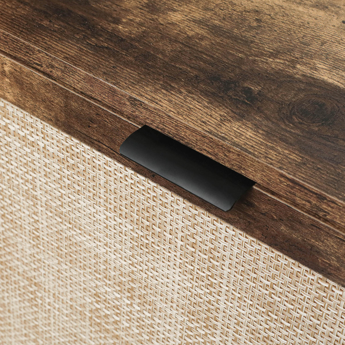 Entryway Shoe Rack Cabinet with Hidden Rustic Storage