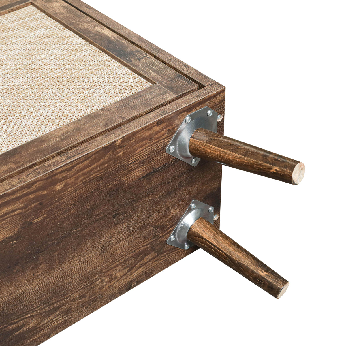 Entryway Shoe Rack Cabinet with Hidden Rustic Storage