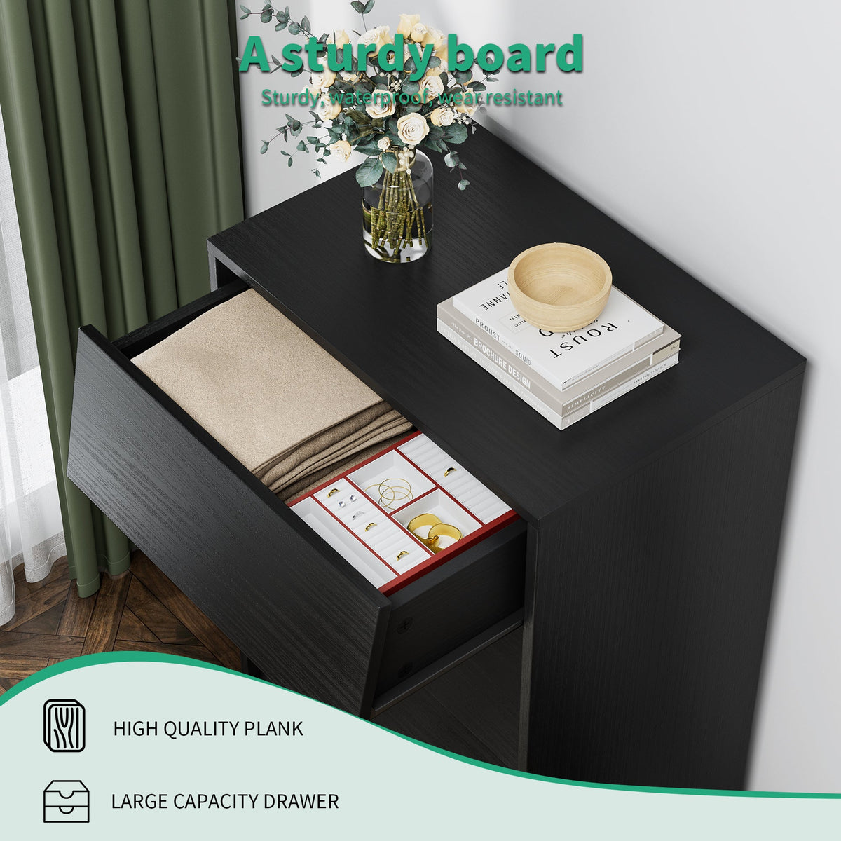 4-Drawer Dresser with Bevelled Vintage-Style Fronts