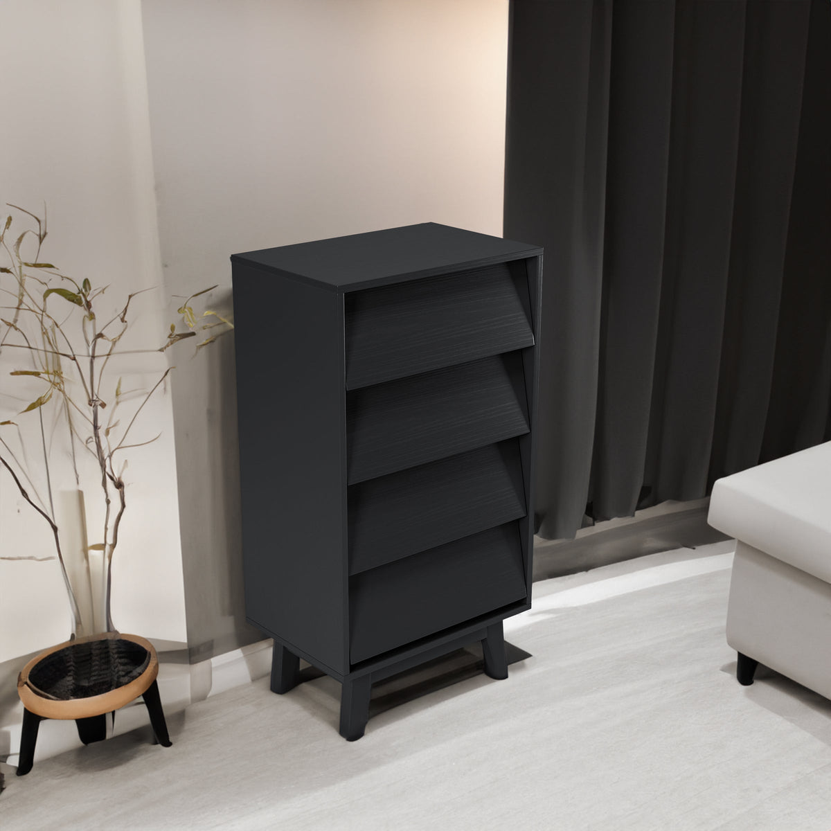 4-Drawer Dresser with Bevelled Vintage-Style Fronts