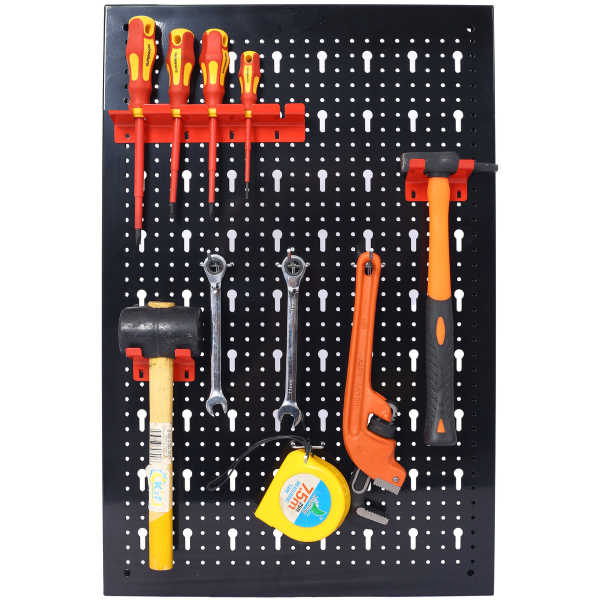Metal Garage Pegboard Tool Rack, 4 ft Wall Organizer