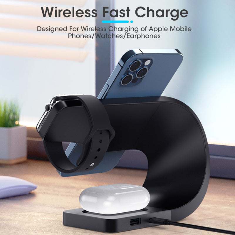 4-in-1 Magnetic Wireless Charger for iPhone & Watch