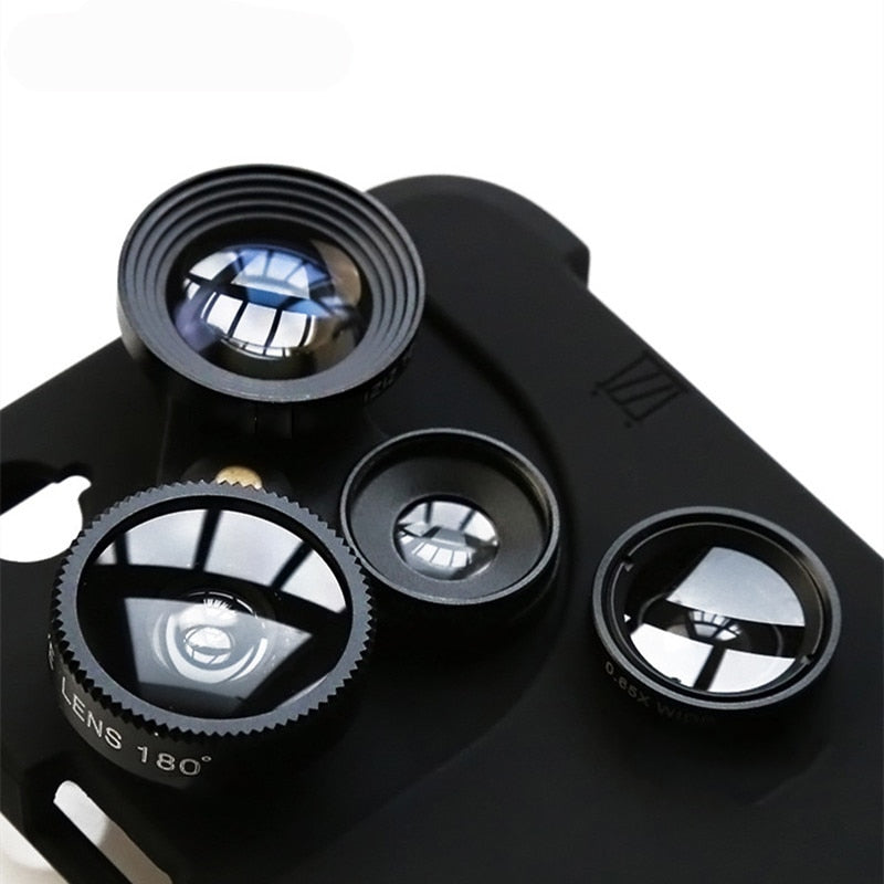 iPhone Lens Case with Fisheye, Wide Angle & Macro Lenses