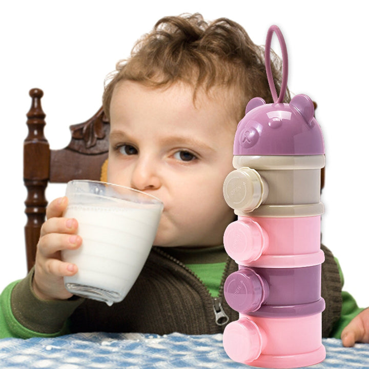 Baby Formula Dispenser: 4-Layer Portable Storage Box