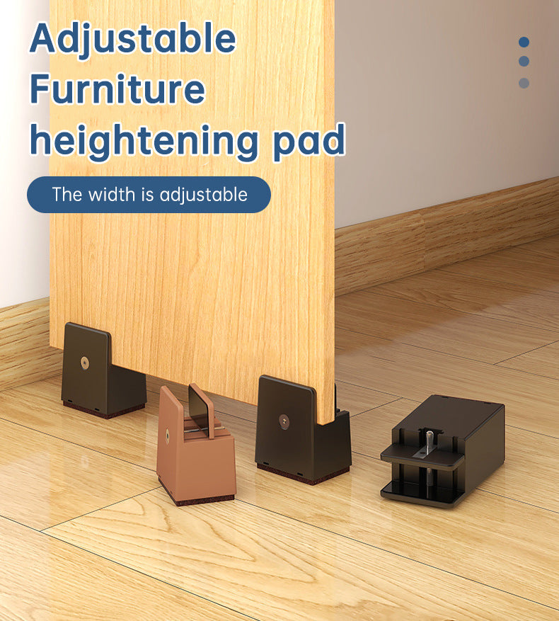 Adjustable Furniture Leg Risers for Extra Clearance