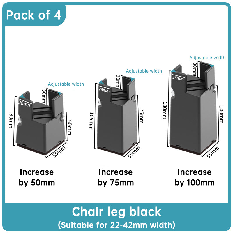 Adjustable Furniture Leg Risers for Extra Clearance