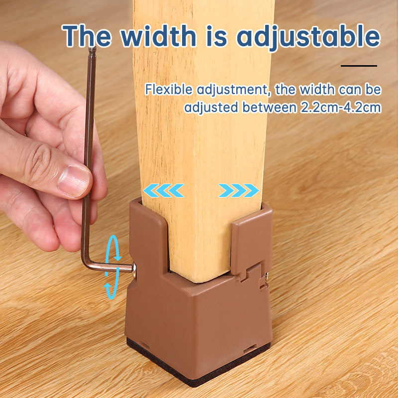 Adjustable Furniture Leg Risers for Extra Clearance