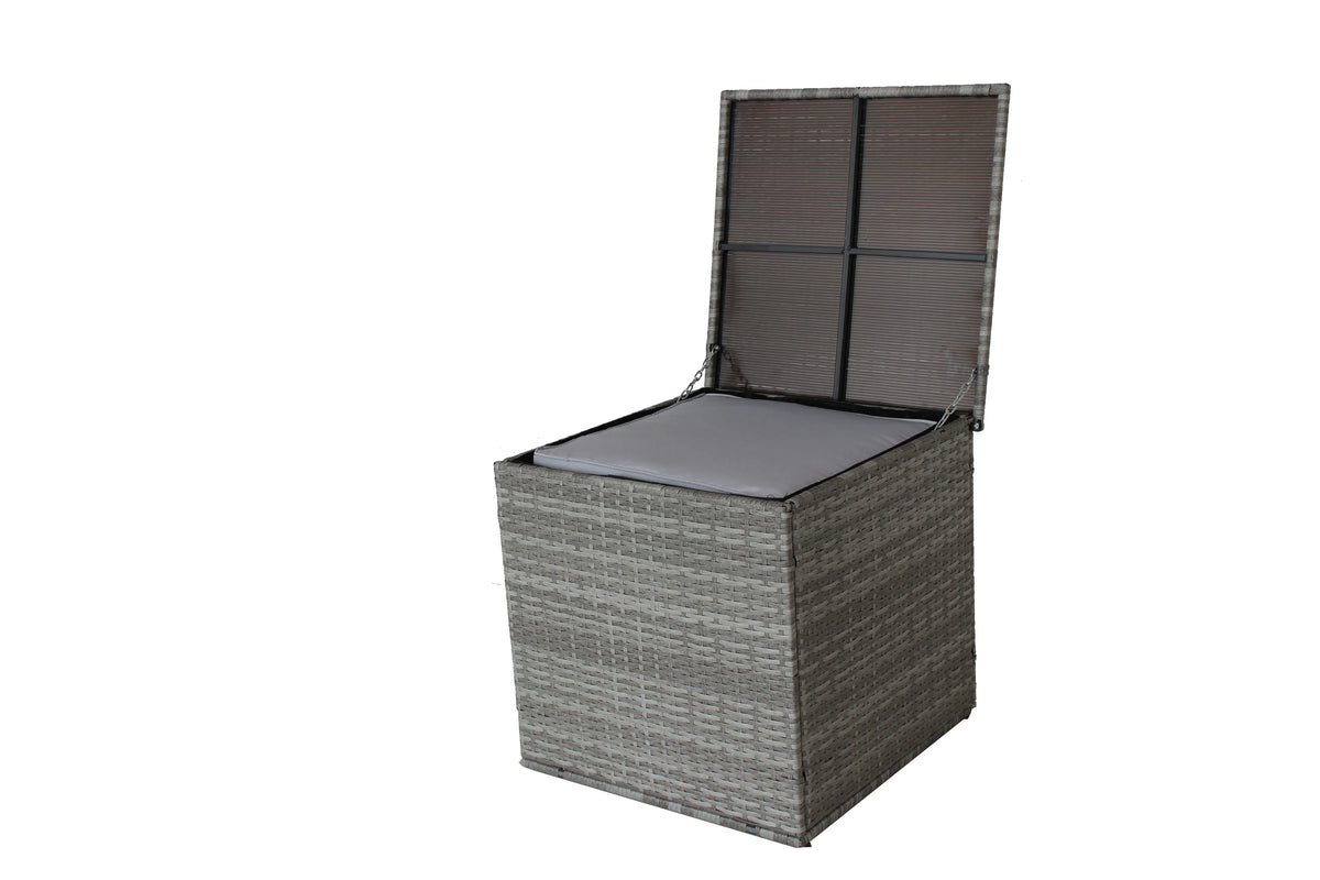 Wicker Patio Sectional Sofa Set with Hidden Storage