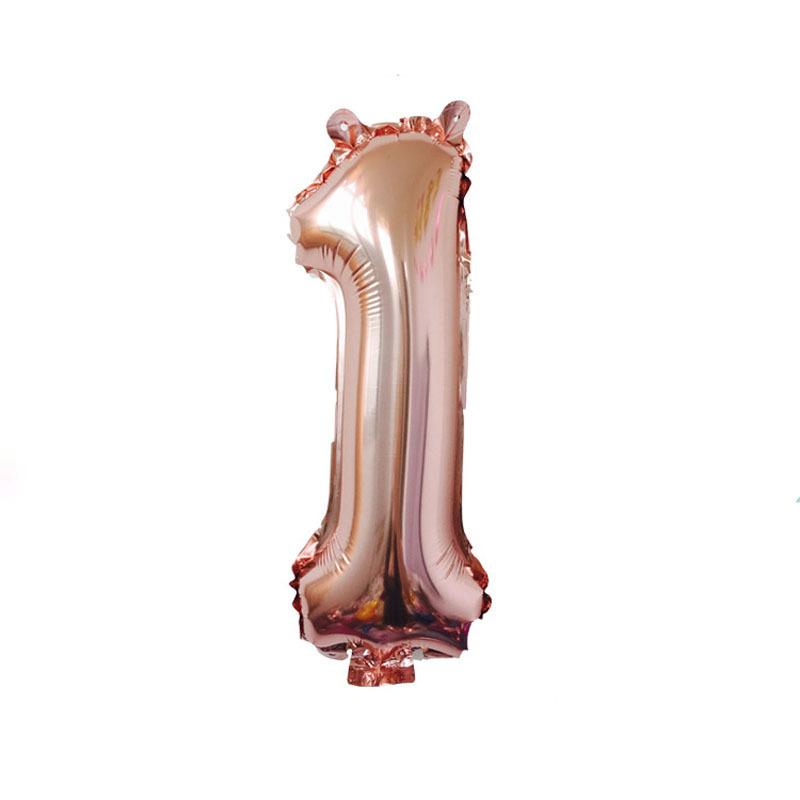 40-Inch Rose Gold Number Foil Balloons for Parties
