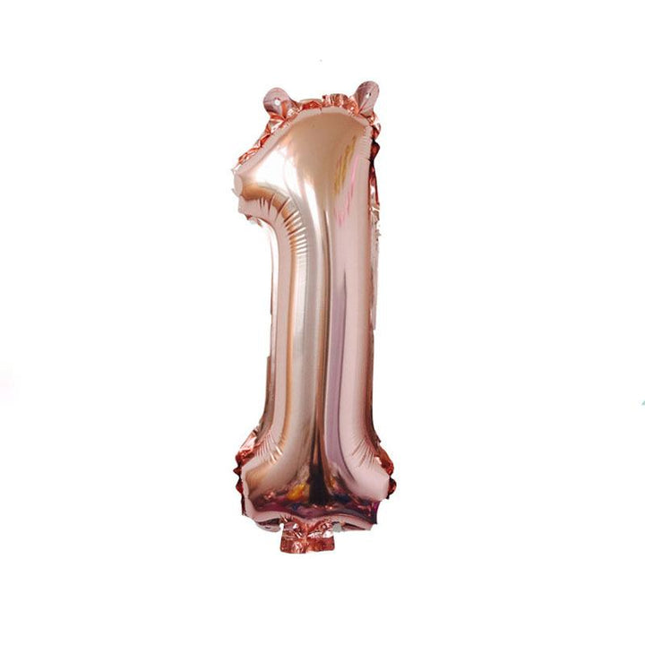 40-Inch Rose Gold Number Foil Balloons for Parties