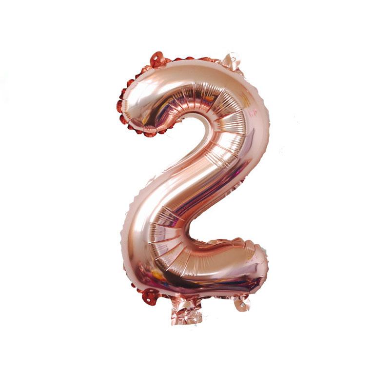 40-Inch Rose Gold Number Foil Balloons for Parties