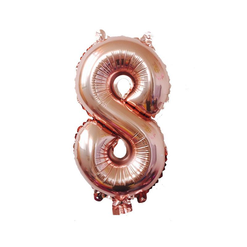 40-Inch Rose Gold Number Foil Balloons for Parties