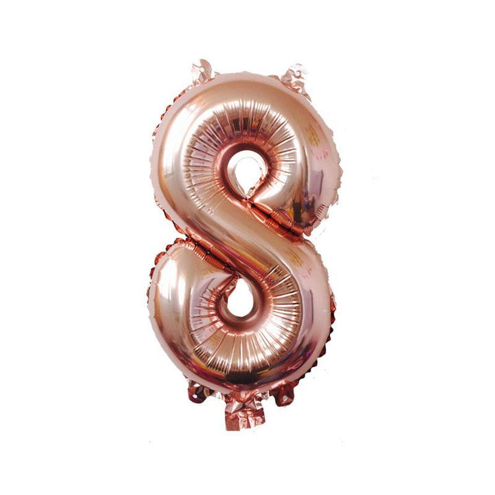 40-Inch Rose Gold Number Foil Balloons for Parties
