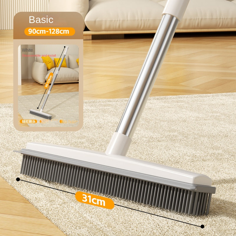 Telescopic 2‑in‑1 Brush & Squeegee – Safe for Glass & Tile