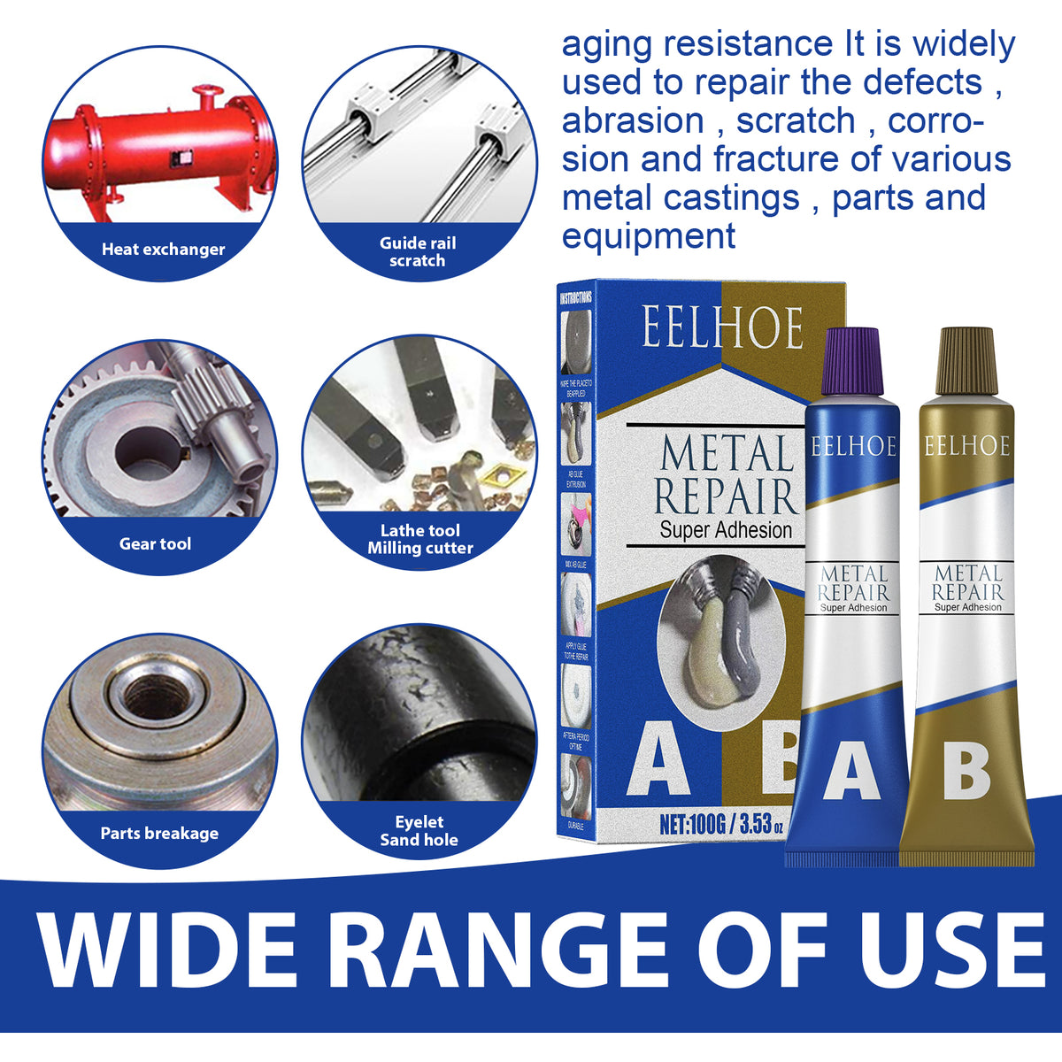 Metal Repair Glue With Industrial Heat Resistance Kit