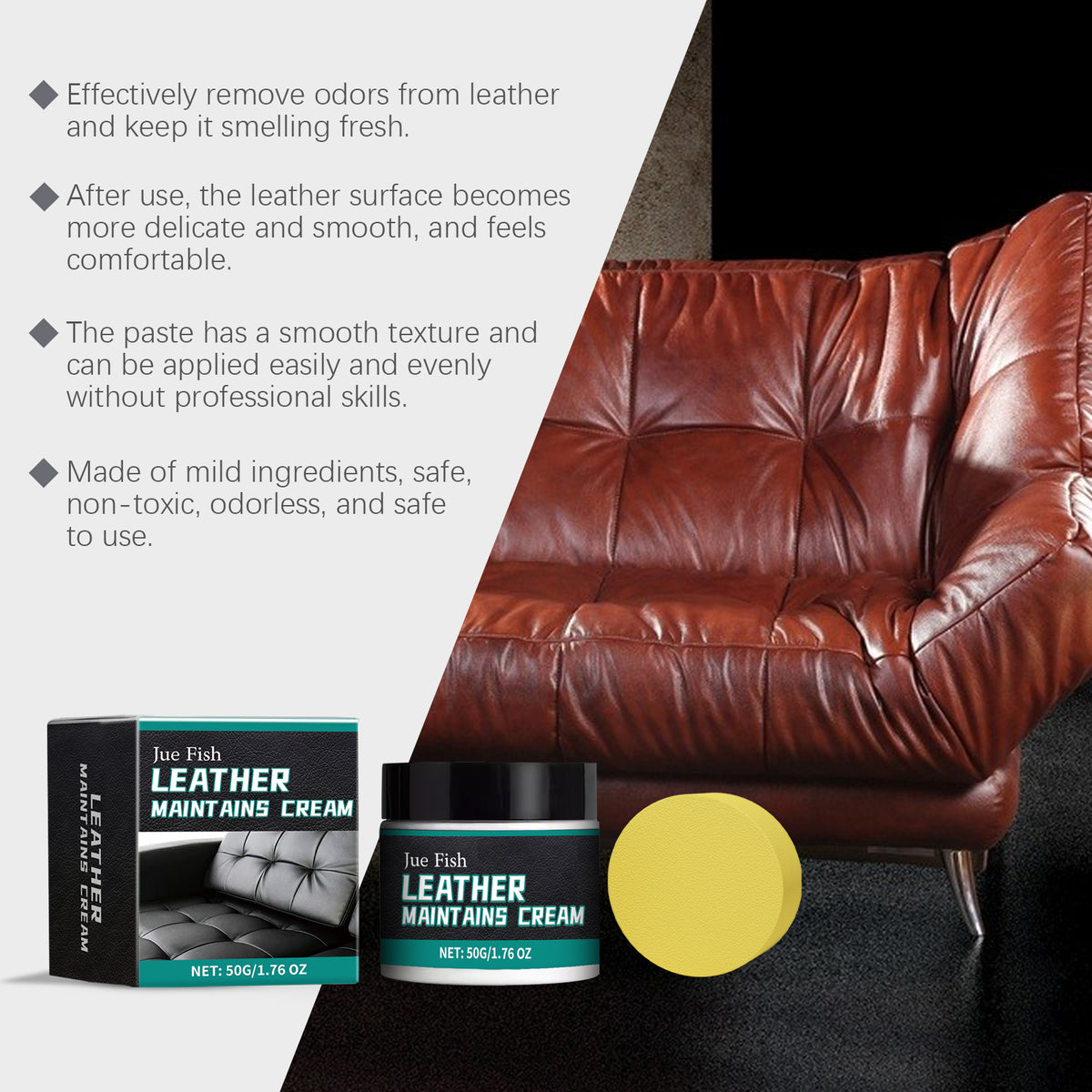 Leather Care Cream for Sofas, Boots & Furniture Shine
