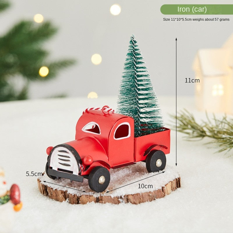 Vintage Iron Christmas Tree Ornaments, 7-Piece Set