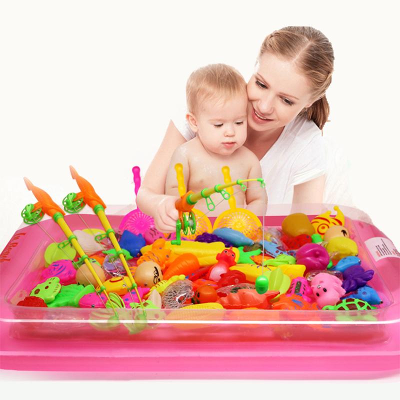 Magnetic Fishing Toy Set With Inflatable Pool for Kids
