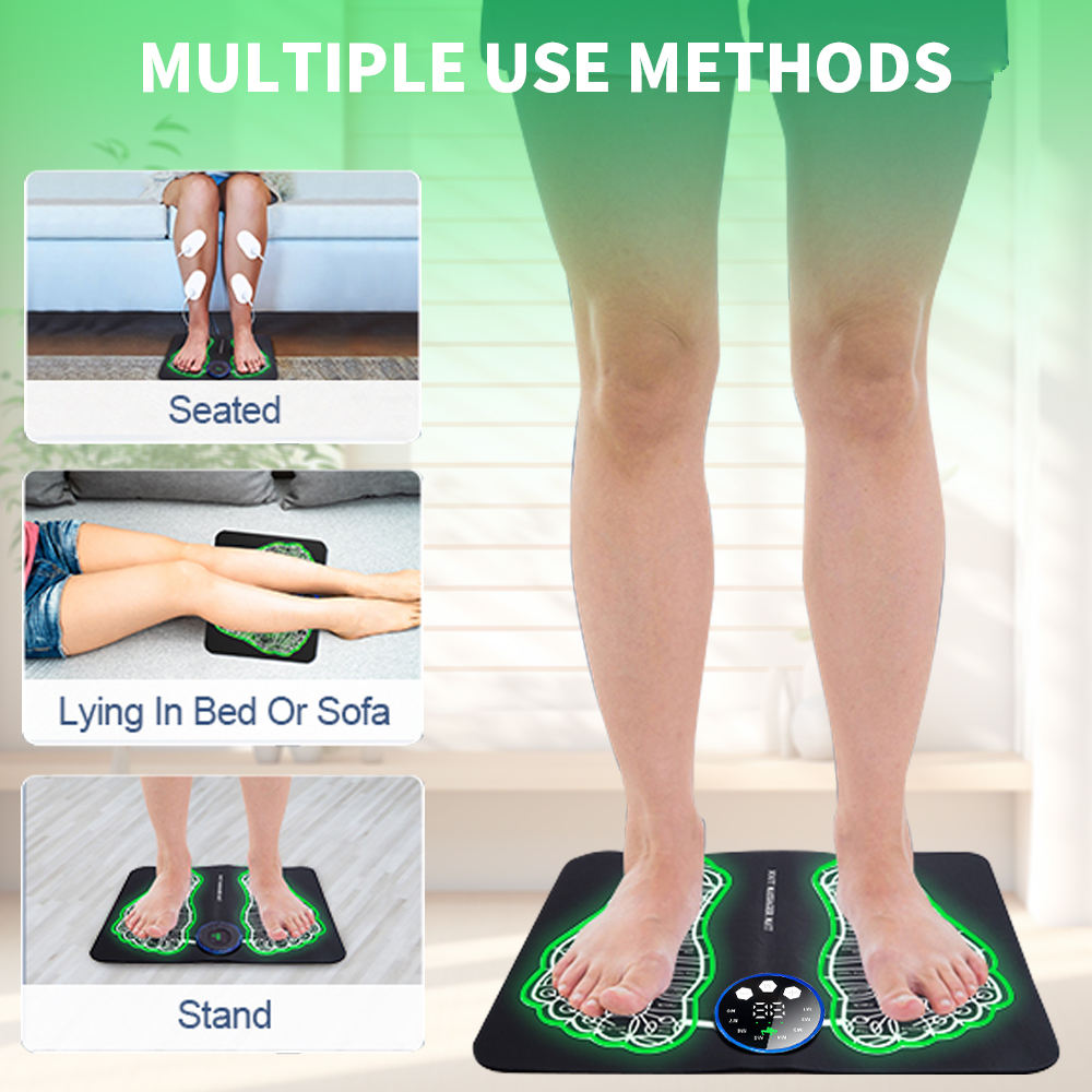 Foot Massager Mat — 8-Mode EMS Relief for Pain & Circulation