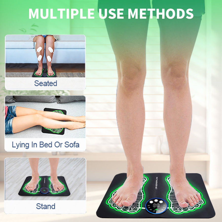 Foot Massager Mat — 8-Mode EMS Relief for Pain & Circulation