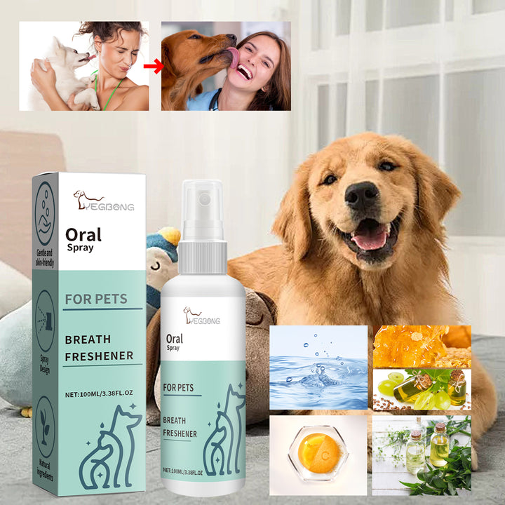 Pet Breath Spray for Fresher Daily Close-Ups at Home