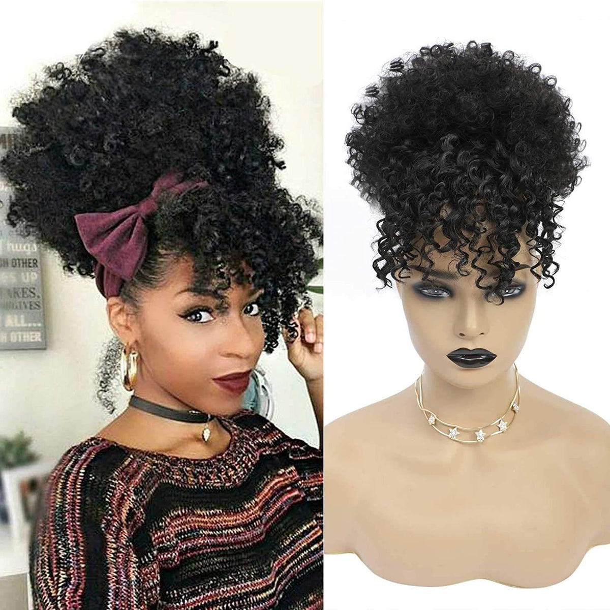 Curly Afro Bangs for Instant Volume and Bold Style