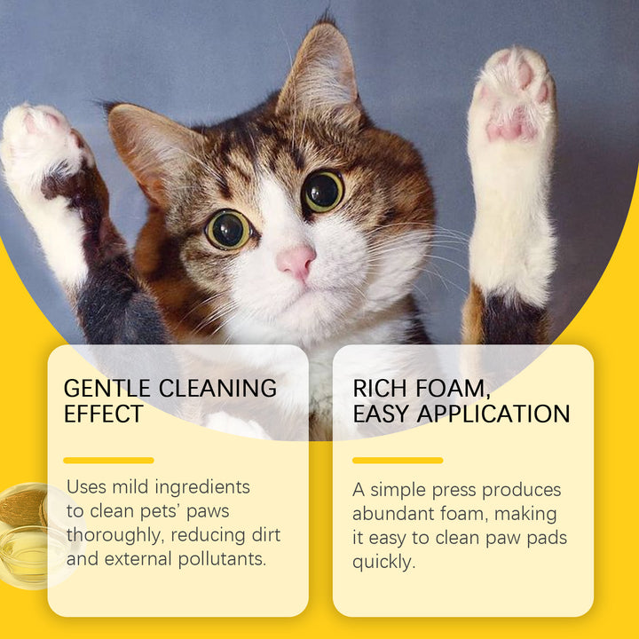 Dog Paw Cleaner Foam with Brush for Cleaner, Safer Paws