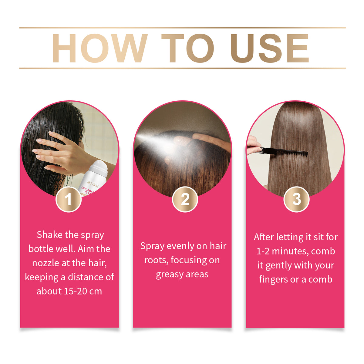 Dry Shampoo Spray for 24H Fresh, Smooth Hair All Day
