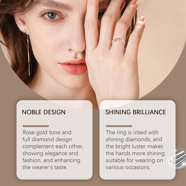 Rose Gold Ring Ladies - Sparkle That Doesn't Fade