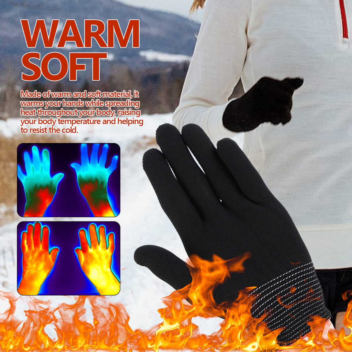 Touchscreen Winter Gloves for Warm Outdoor Comfort