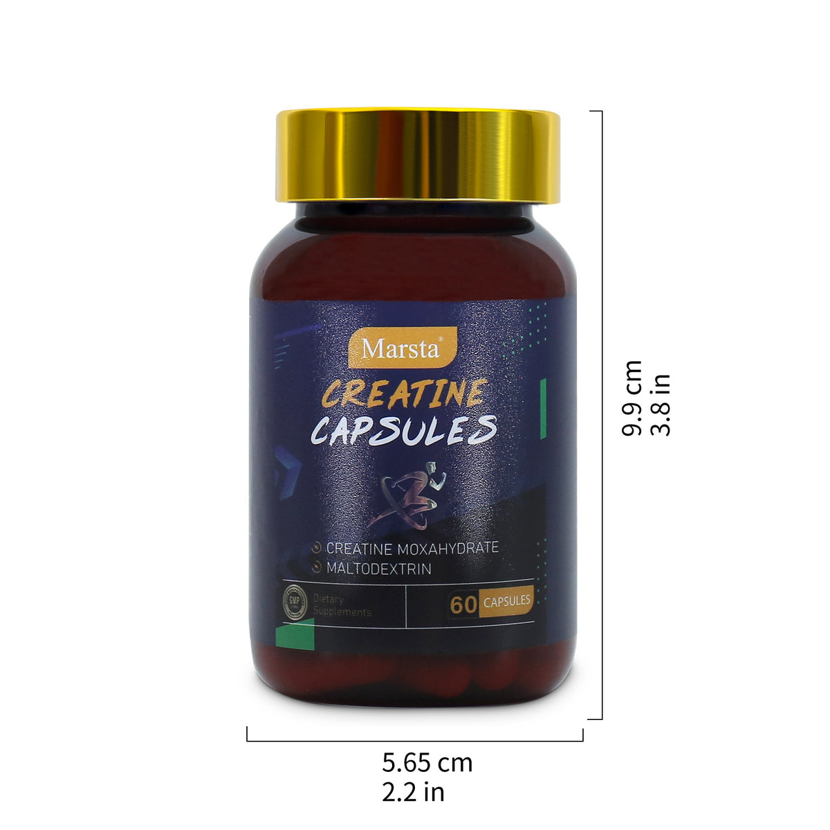Creatine Monohydrate Capsules — 2.5g Pure for Strength Gains