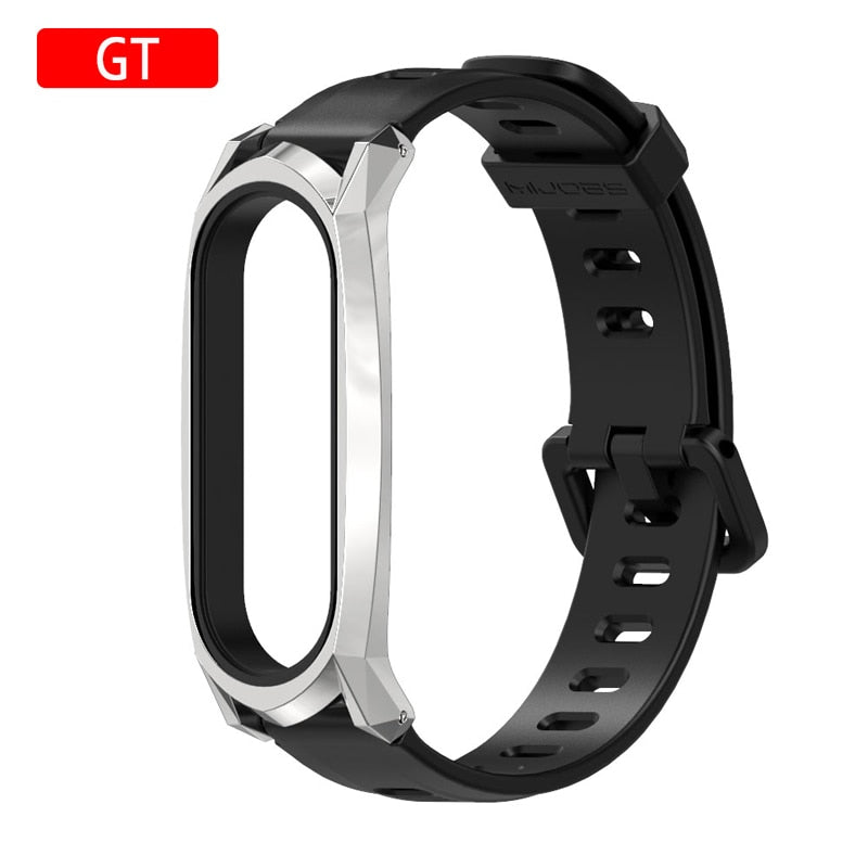 Xiaomi Mi Band 5 Strap With Metal Frame, Silicone Fit
