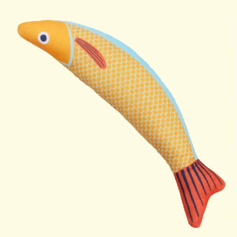 Catnip Fish Toy for Active Kicking, Biting & Cuddling