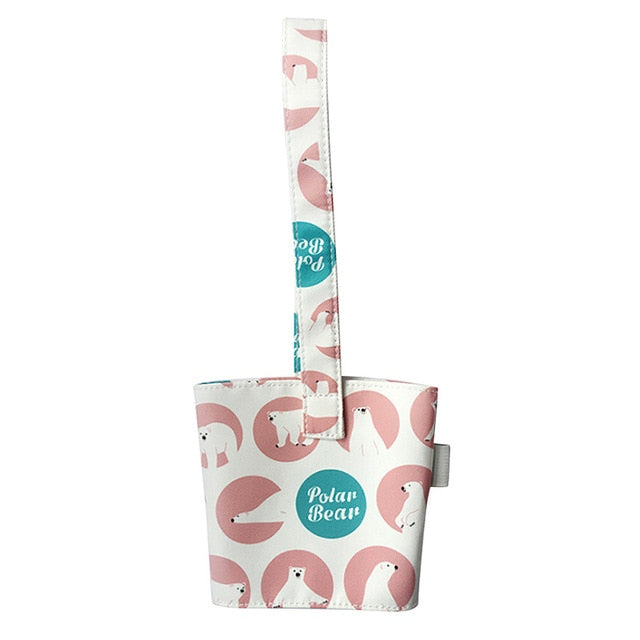 Cute Cotton Cup Carrier for Milk Tea and Juice Hands-Free