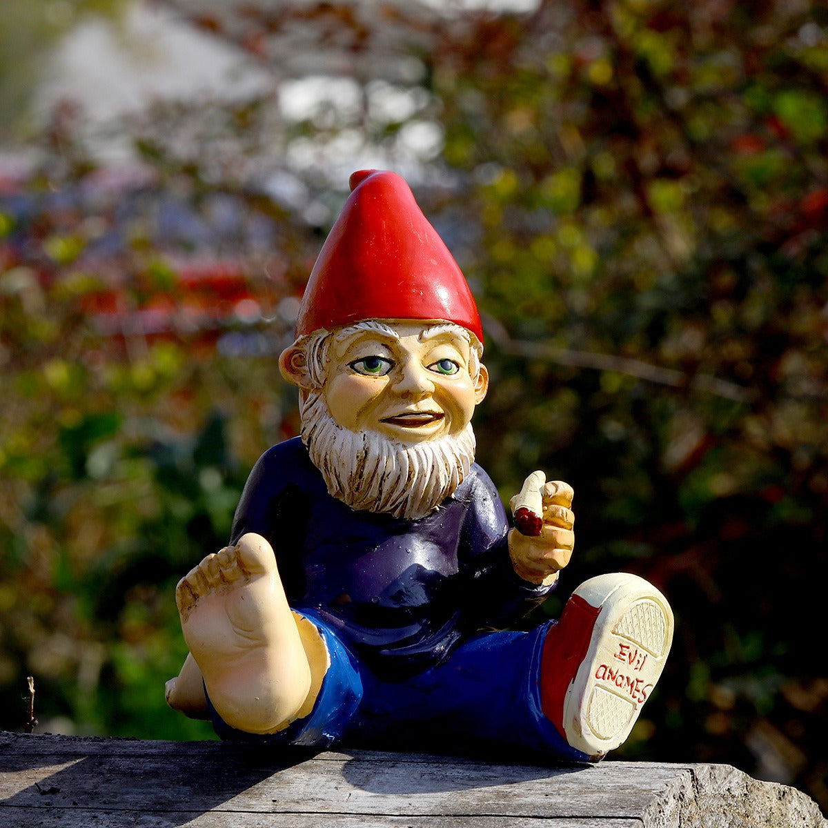 Bearded Resin Garden Gnome Ornament, Quirky Outdoor Decor