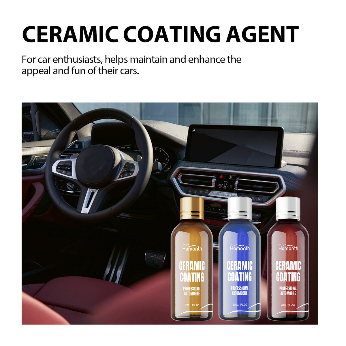 Automotive Ceramic Coating Kit for Interior Shine Protection