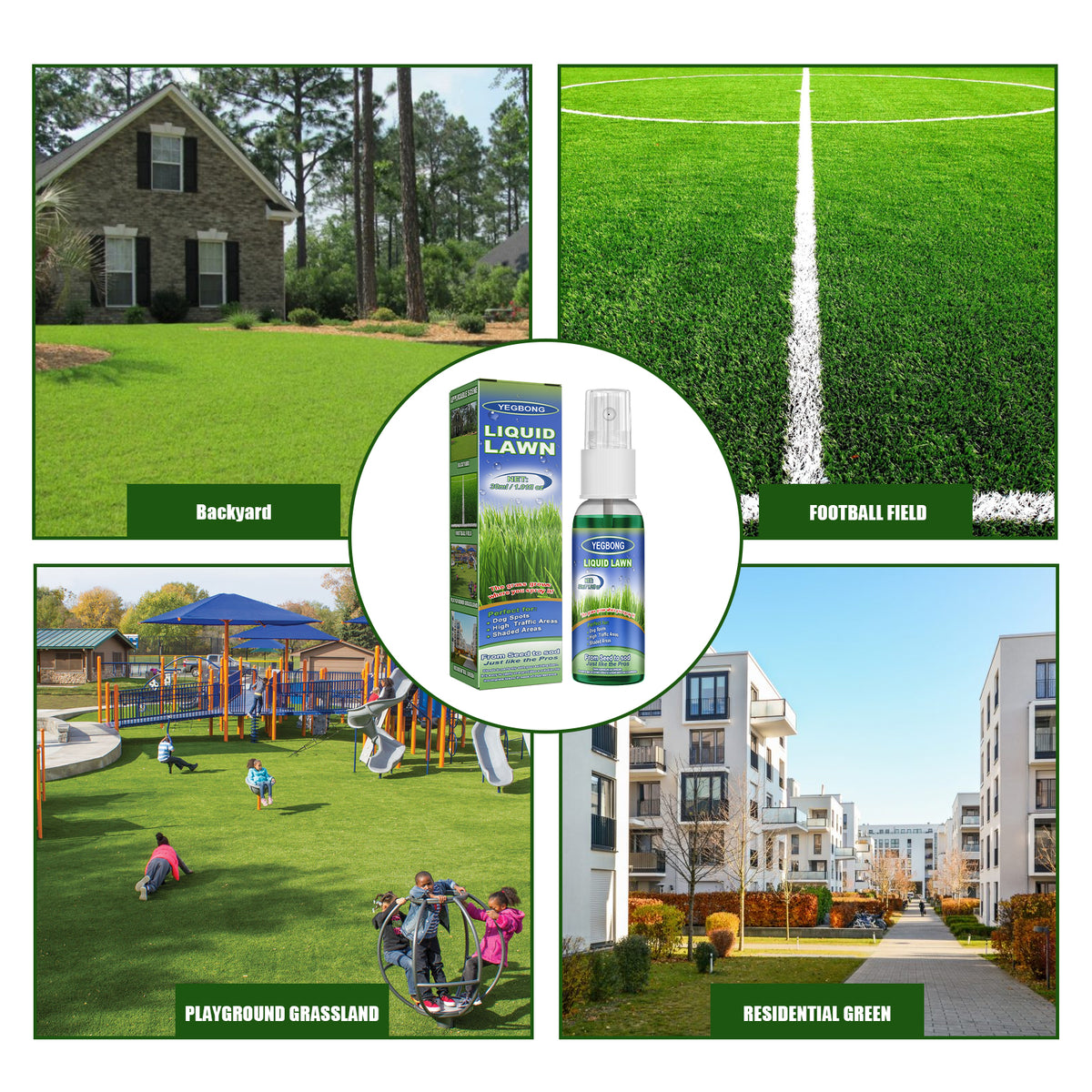 Lawn Grass Growth Spray for Targeted Lawn Patch Repair